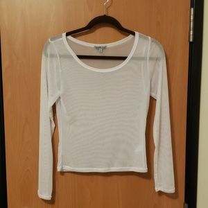Long Sleeve Mesh Top